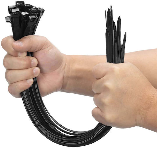 Plastic Cable Ties 10mm in Black Colour (100 pcs) 70-2024-1S