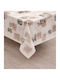 Sidirela Tischdecke Decor Line Blätter Beige 140x140cm E-0944-112.A