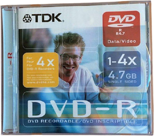 TDK Recordable DVD-R 4.7GB Cake Box 1 Piece