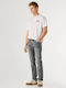 Track Men's Jeans Pants with Slim Fit Grey Denim