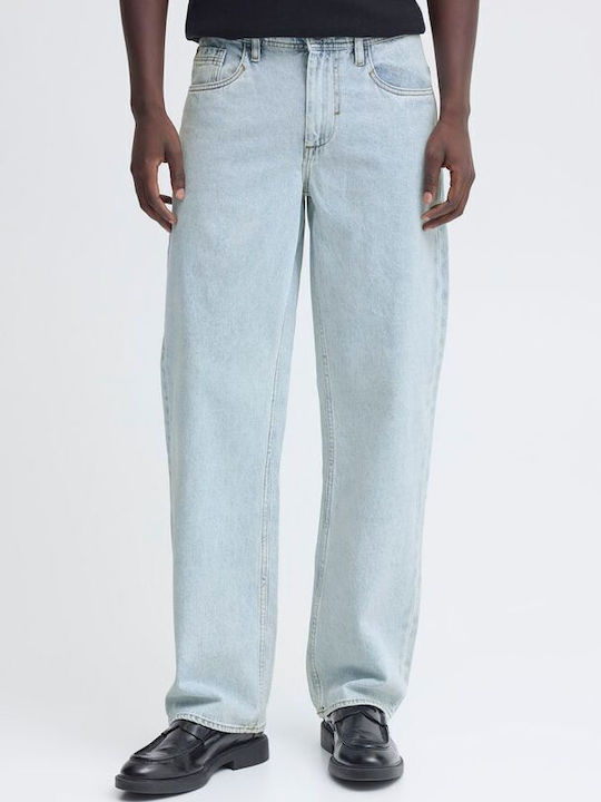 Men's Jeans Pants with Loose Straight Fit Lt Blue