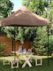 vidaXL Gazebo Pliabil De Grădină Maro 2x2m