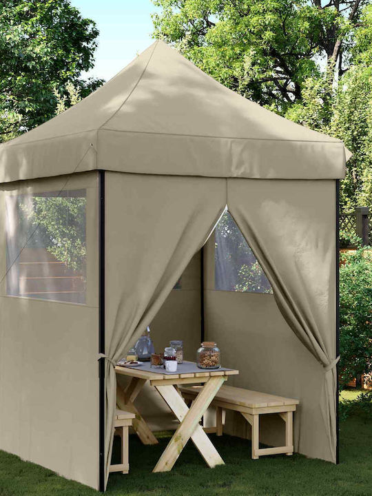 vidaXL Foldable Garden Brown Gazebo 2x2m
