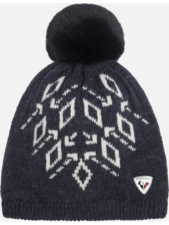 Damen Strick Beanie in Marineblau