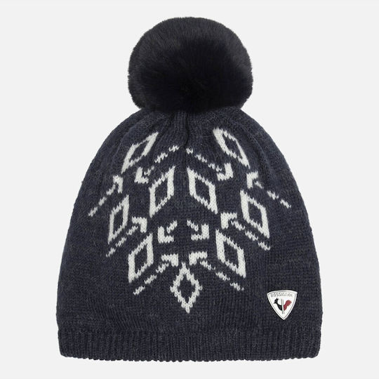 Beanie Women's Knitted Beanie in Navy Blue Color