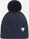 Beanie Damen Strickmütze in Marineblau