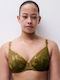 Green Bra Without Padding With Underwire