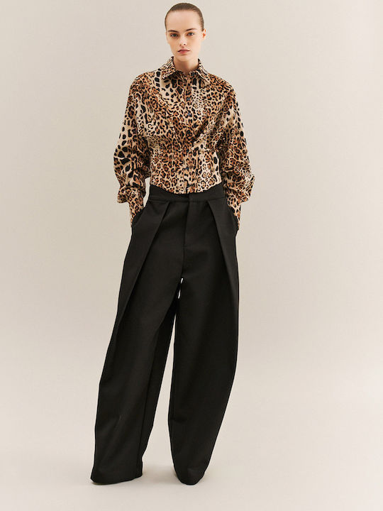 Long Sleeve Women's Shirt Animal Print