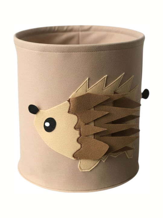 Queen Mother Kinder Stoff-Aufbewahrungskorb Happy Hedgehog Beiges 35x35cm Queen Mother Kinder Stoff-Aufbewahrungskorb Happy Hedgehog Beiges 35x35cm