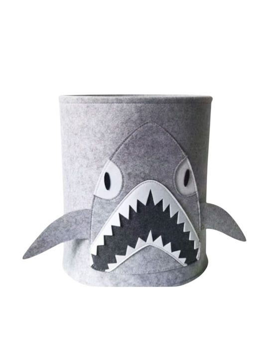 Queen Mother Kinder Stoff-Aufbewahrungskorb Cool Shark Grau 35x35cm Queen Mother Kinder Stoff-Aufbewahrungskorb Cool Shark Grau 35x35cm