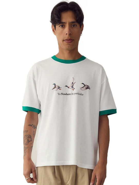 NWHR Herrenblusen Kurzarm T-Shirt Weiß