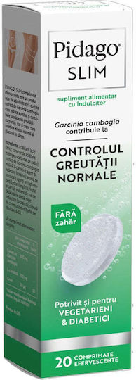 Pidago Slim 20 Comprimate Efervescente cu Aromă de Portocale