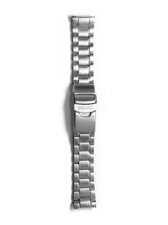 Seiko Μεταλλικό Μπρασελέ Ασημί 22mm