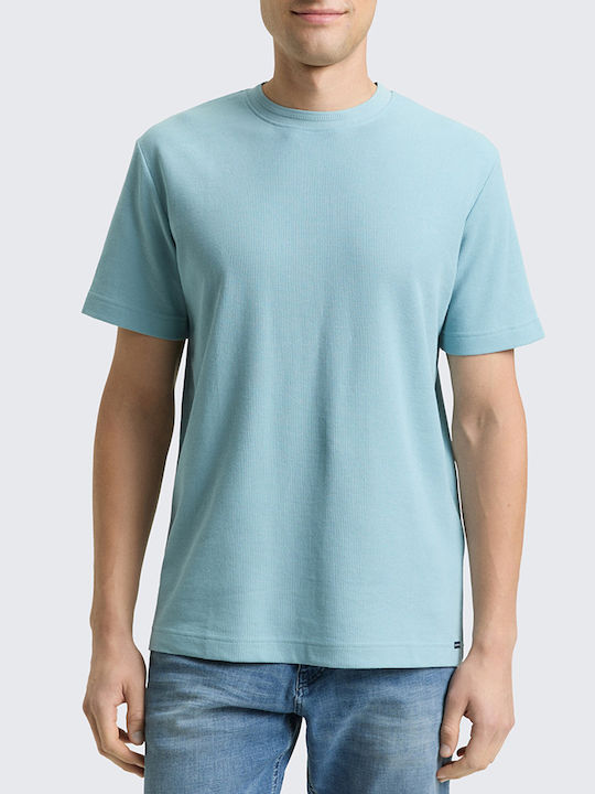 Tom Tailor Tricou Structurat Albastru Deschis