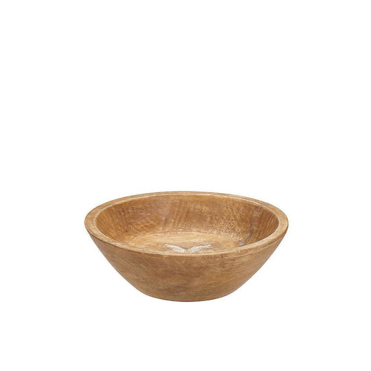 Zaros Mango Dekorative Schale Lehm Weiß 19.5x19.5cm