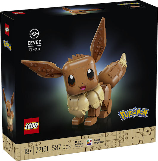 LEGO Pokemon Eevee Pentru 18+ Ani 587 Bucăți