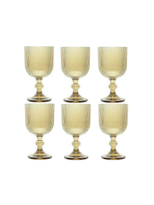 Raki Bloom Set Pahare Pentru Vin Alb și Vin Roșu Din Sticlă Galbene Pahare Cu Picior 350ml 6 Bucăți