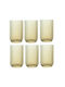 Raki Bloom Set Pahare Cocteiluri din Sticlă Galbene 410ml 6 Bucăți