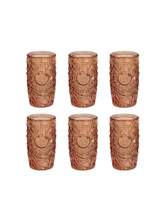 Raki Aloha Set Pahare Cocteiluri din Sticlă Portocalii 400ml 6 Bucăți