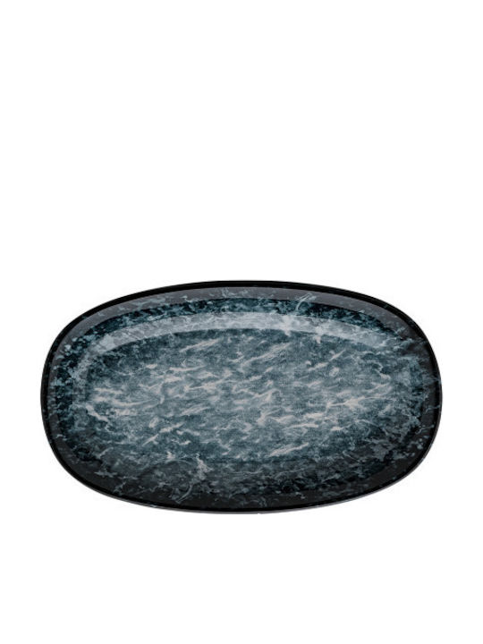Bonna Sepia Servierplatte Oval aus Porzellan Lila 36x28cm