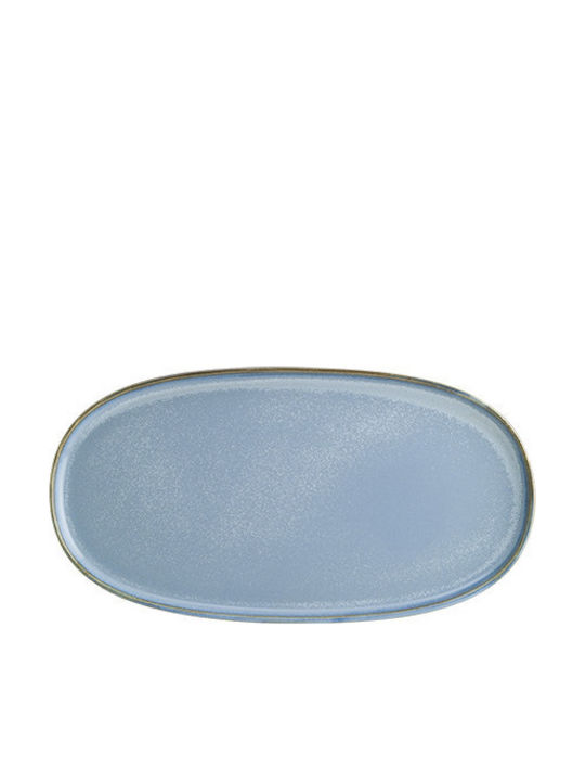 Bonna Piață De Servire Ovală Din Porțelan Albastru 30x16cm