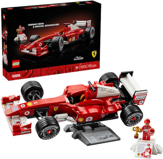 LEGO Icons Ferrari F2004 & Michael Schumacher for 18+ Years 735 Pieces