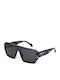 Just Cavalli Unisex Sunglasses With Blue Horn-Rimmed Frame And Blue Lens