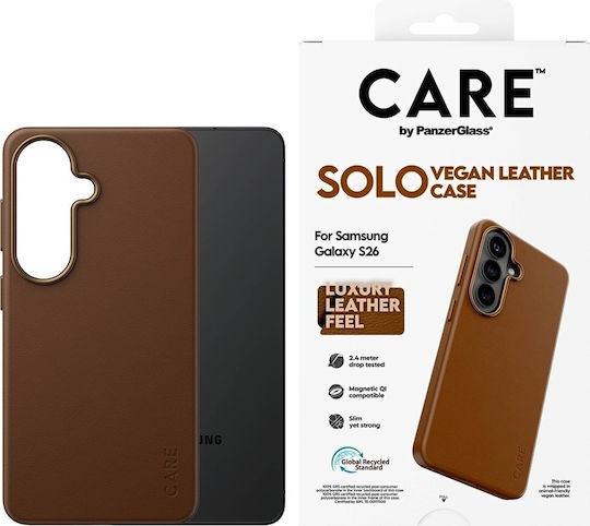 PanzerGlass Care Back Cover Leather Brown Galaxy S26 Nokia 2.4