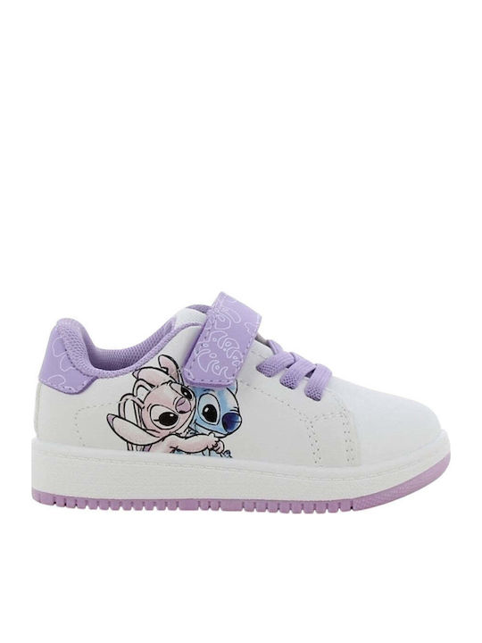 Kids Sneakers Anatomic with Hoop & Loop Closure White