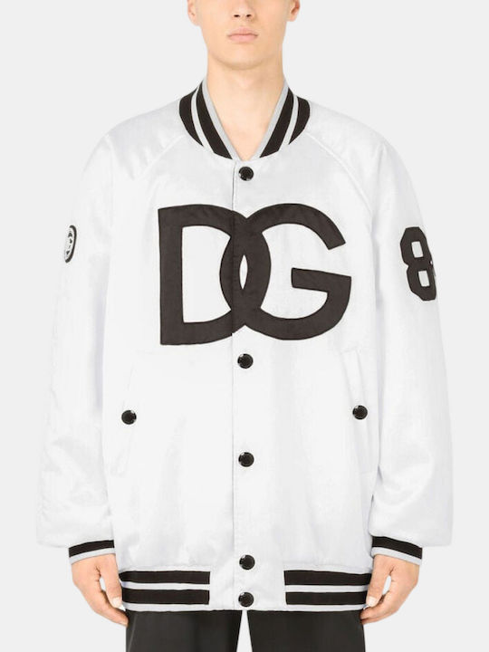 Dolce & Gabbana Колежанско Мъжко Яке Бяло