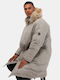 Herren Jacken Parka Grau