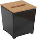 Napkin Holder 14x14x14.5cm Black Color