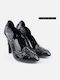 Leder Pumps Schwarze