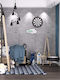 Αυτοκόλλητη Ταπετσαρία Τοίχου Pvc Waterproof Wall Sticker Γκρι Πλενόμενη