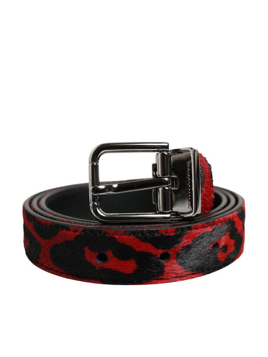 Dolce & Gabbana Curea Bărbați Din Piele Neagră