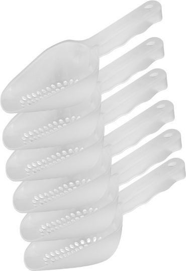 Set 6 White Perforated Polycarbonate Shot Glasses 180ml 12.5x8xh6cm