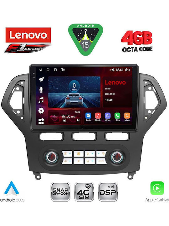 Lenovo Car Audio System for Ford Mondeo 2007-2011 with Clima Bluetooth USB Wi-Fi GPS Apple CarPlay Android Auto with 10 Inch Touch Screen LENOVO SSQ 9162 CPA CL
