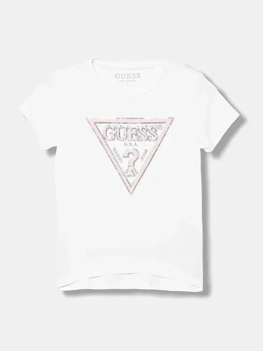 Guess Παιδική Μπλούζα Κοντομάνικη Pure White