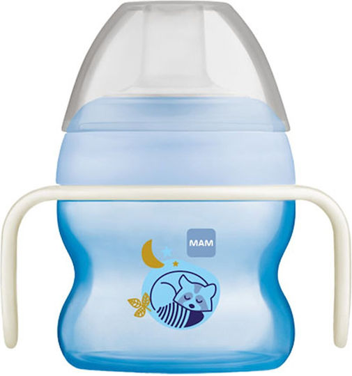 Mam Starter Cup Night Baby Sippy Cup Plastic with Handles Light Blue for 4m+ 150ml