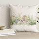 Față De Pernă Din Bumbac Decorativ 45x45cm Flori Iepurași Ouă Tuli