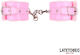 LateToBed Handfesseln in Rosa Farbe