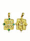 Kontopoulos Pendant Kids Charm Double Sided Constantine Coin Gold 9K P5170KR