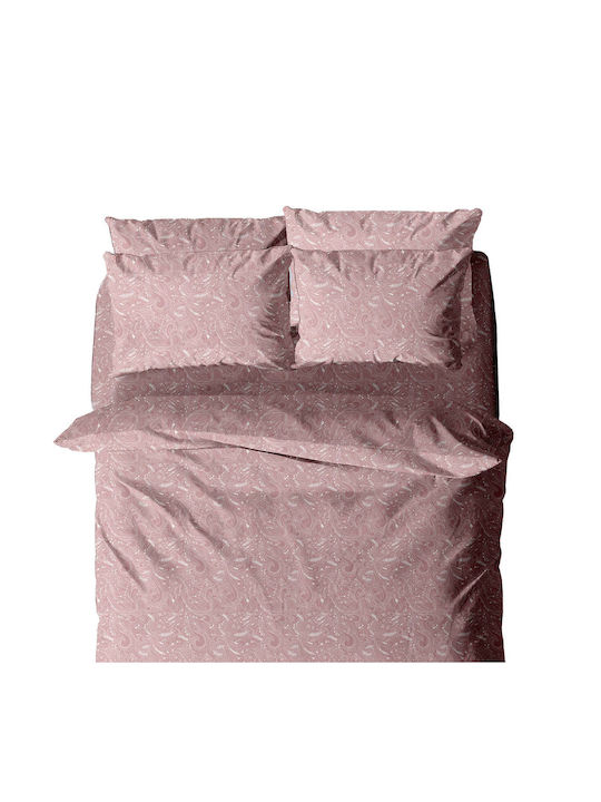 White Fabric Einzelbettbezug 170x250 Puree Rosa