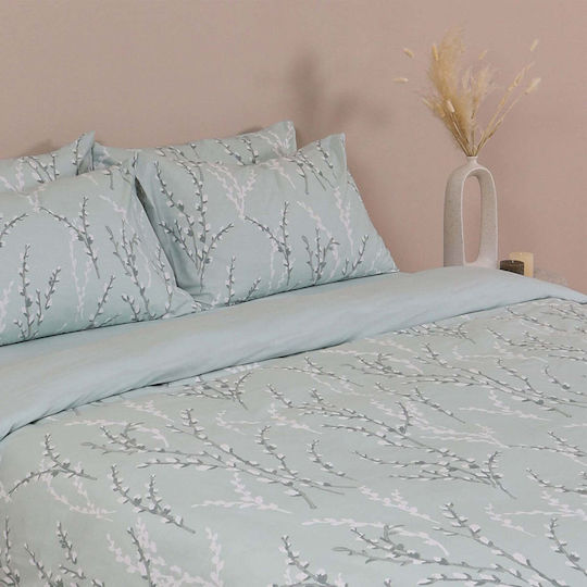 White Fabric Bettbezug Baumwollene Einzel 170x250 Kyle Blauer