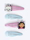 Gabby’s Dollhouse Set Kids Hair Clips with Figure Hair Clip in Pink Colour 4 Pieces