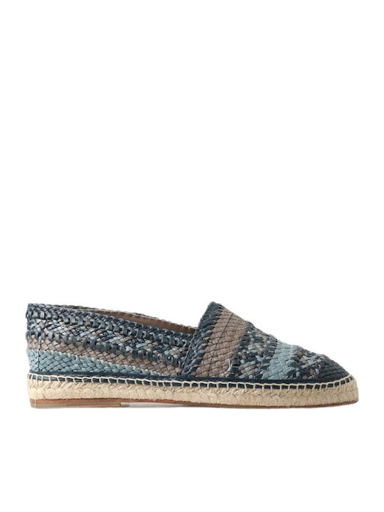 Dolce & Gabbana Leather Women's Espadrilles Blue