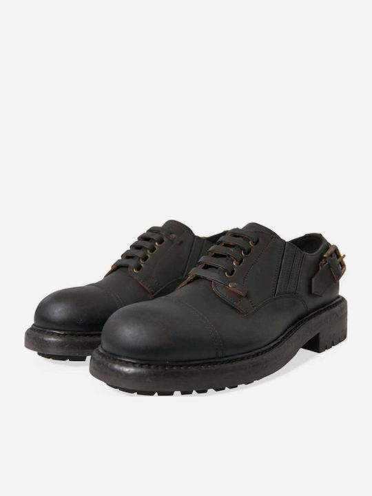 Dolce & Gabbana Δερμάτινα Ανδρικά Casual Παπούτσια Καφέ