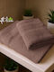 Cosy Life Σετ Πετσέτες Μπάνιου 2τμχ Soft Line Καφέ Chocola Βάρους 500gr/m²