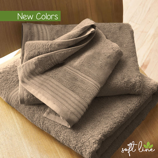 Cosy Life Σετ 3τμχ Soft Line Καφέ-λαδί Βάρους 500gr/m²