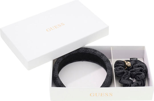 Guess 'noelle' Комплект Scrunchie и Лента За Коса Дамски Gfboxwp5403-clo Clo Coal Logo